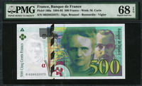 프랑스 France 1994-1995 500 Francs, P160a PMG 68 EPQ Superb GEM UNC 완전미사용